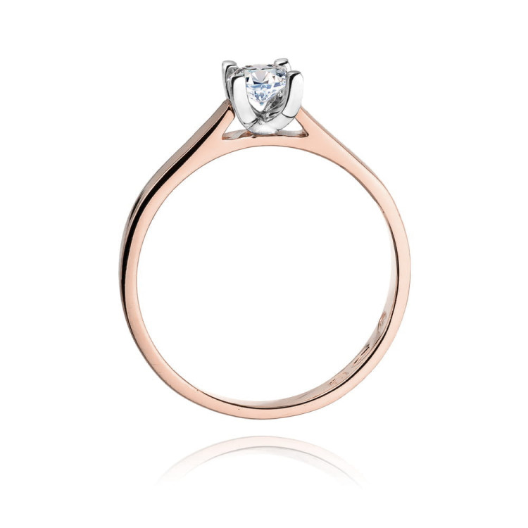 Pierścionek W0221B Diament 0,25ct różowe złoto