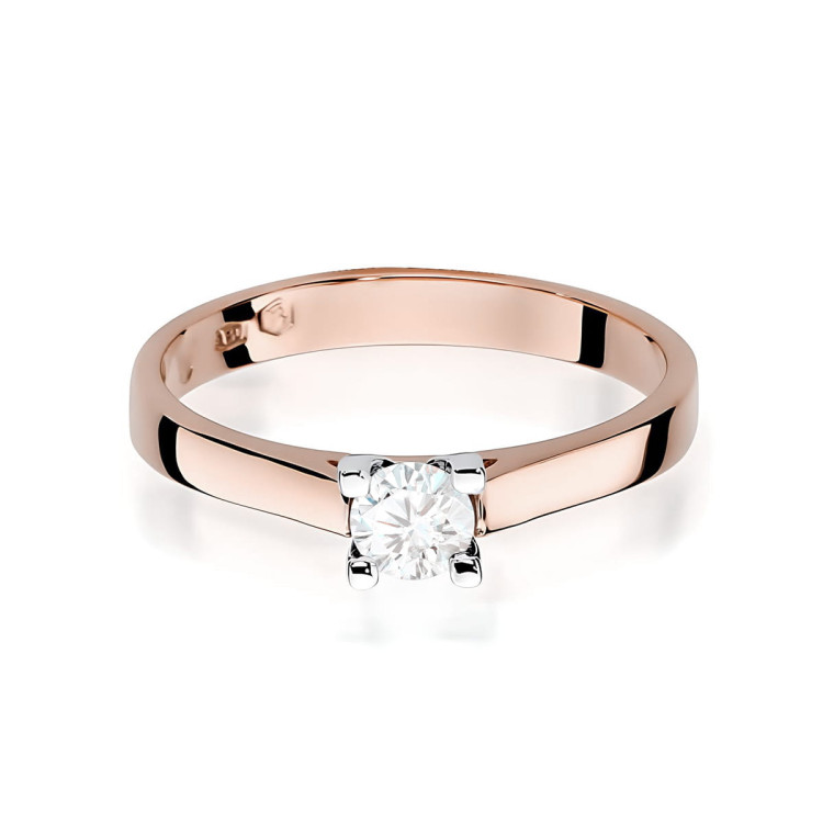 Pierścionek W0221B Diament 0,30ct różowe złoto