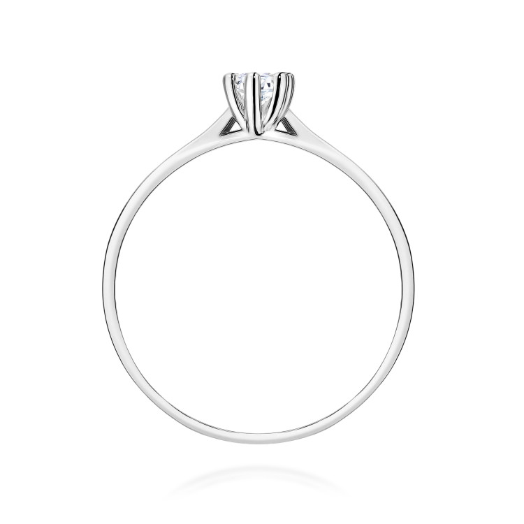 Pierścionek W0222 Diament 0,15ct białe złoto