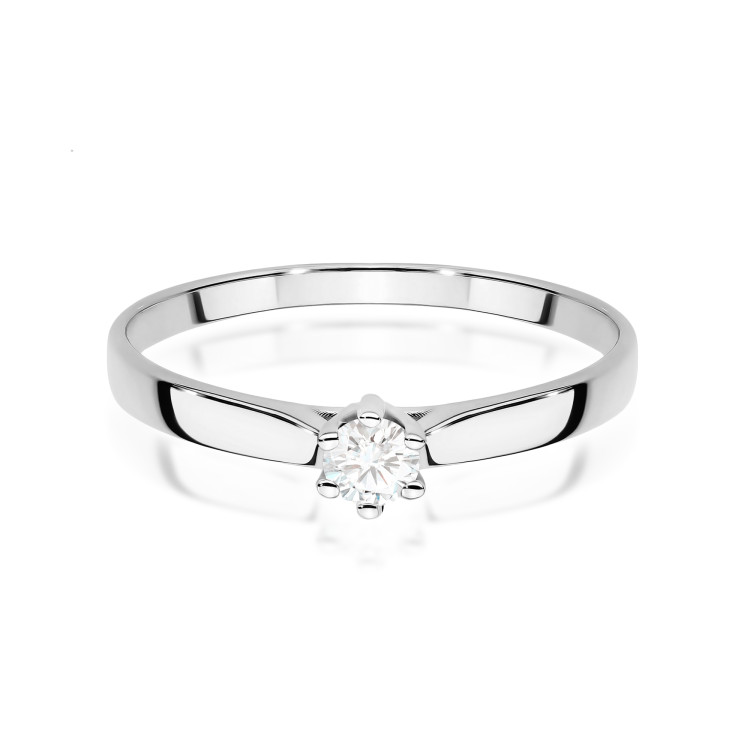Pierścionek W0222 Diament 0,15ct białe złoto