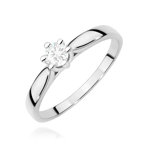 Pierścionek W0222B Diament 0,20ct białe złoto