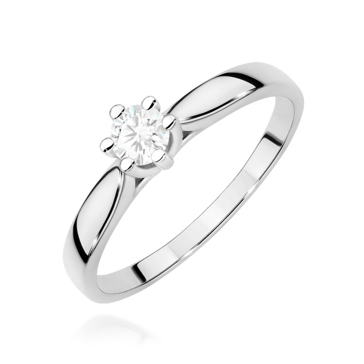 Pierścionek W0222B Diament 0,20ct białe złoto