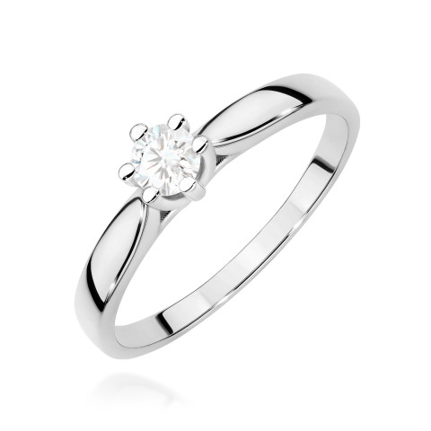 Pierścionek W0222B Diament 0,23ct białe złoto