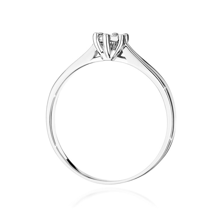 Pierścionek W0222BT Diament 0,08ct białe złoto