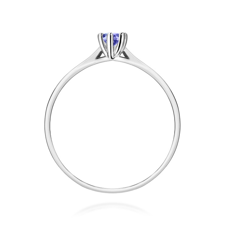 Pierścionek W0222 Tanzanit 0,15ct białe złoto