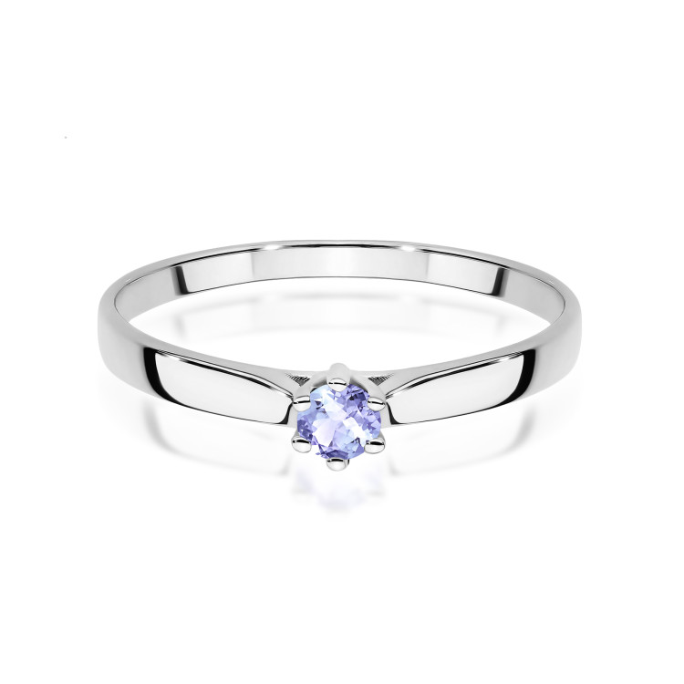 Pierścionek W0222 Tanzanit 0,15ct białe złoto