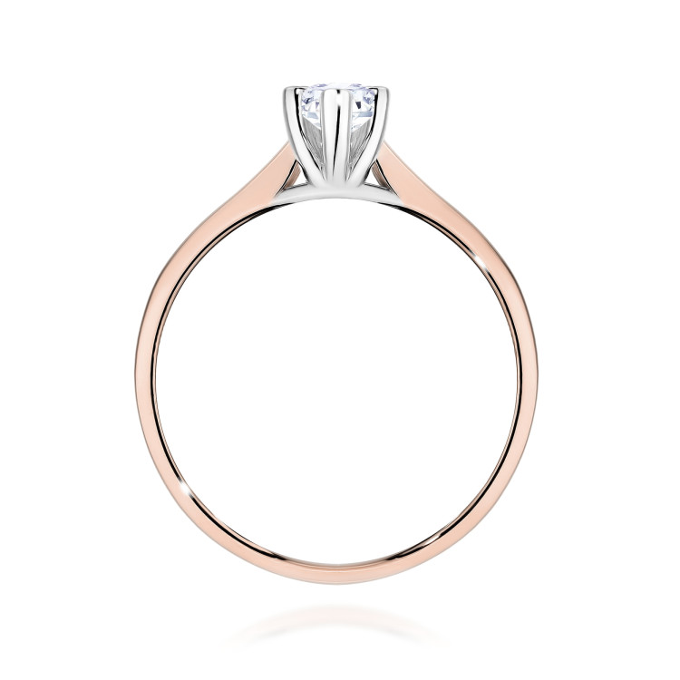 Pierścionek W0222B Diament 0,30ct różowe złoto