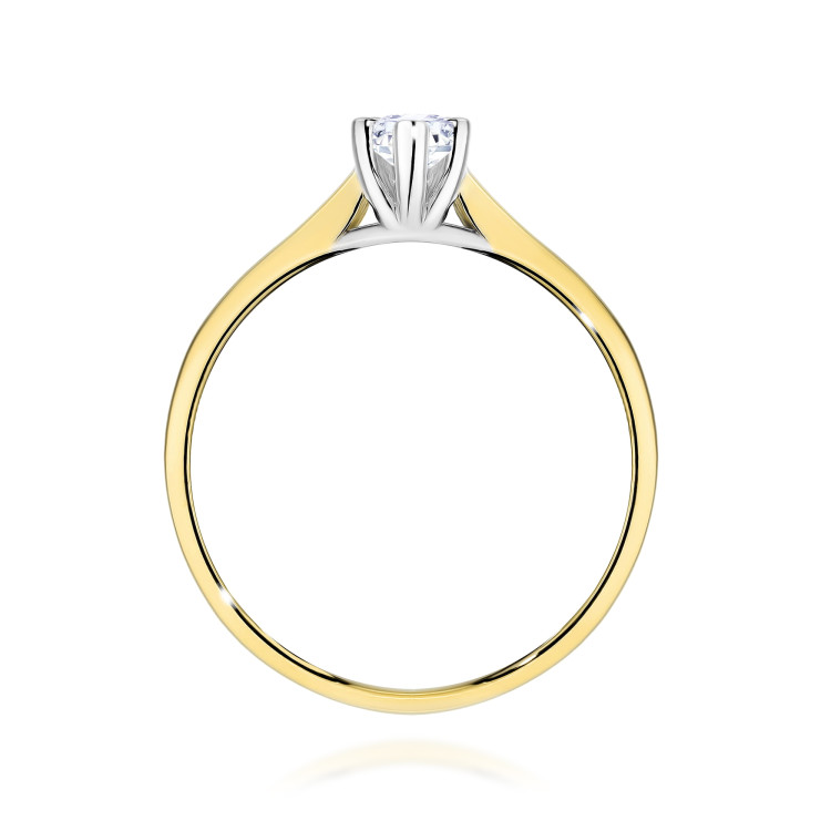 Pierścionek W0222B Diament 0,20ct żółte złoto