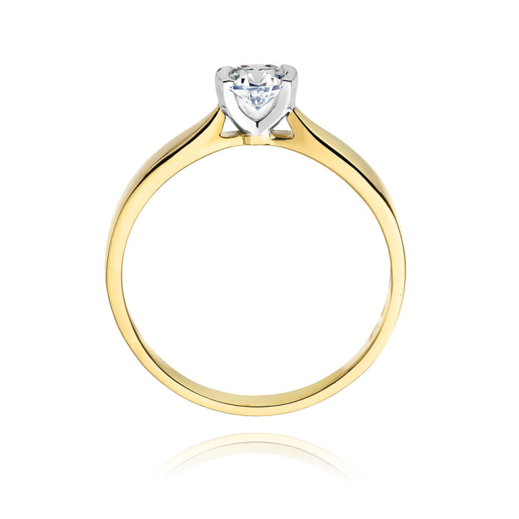 Pierścionek W0223B Diament 0,30ct żółte złoto