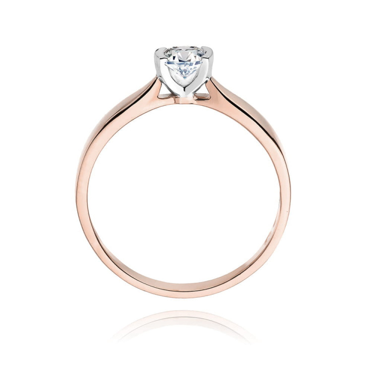 Pierścionek W0223B Diament Laboratoryjny 0,25ct różowe złoto