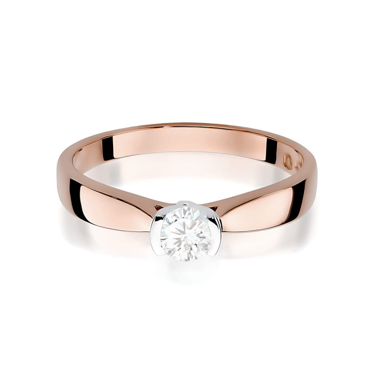 Pierścionek W0223B Diament 0,30ct różowe złoto