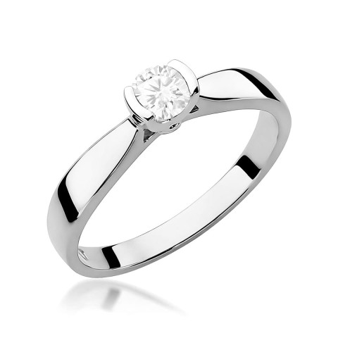 Pierścionek W0223B Diament 0,30ct białe złoto