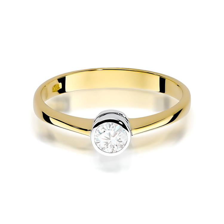 Pierścionek W0224B Diament Laboratoryjny 0,30ct żółte złoto