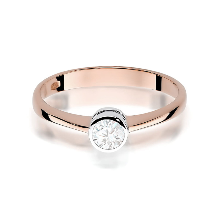 Pierścionek W0224B Diament 0,30ct różowe złoto