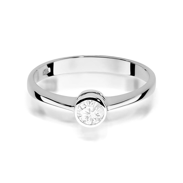 Pierścionek W0224B Diament Laboratoryjny 0,25ct białe złoto