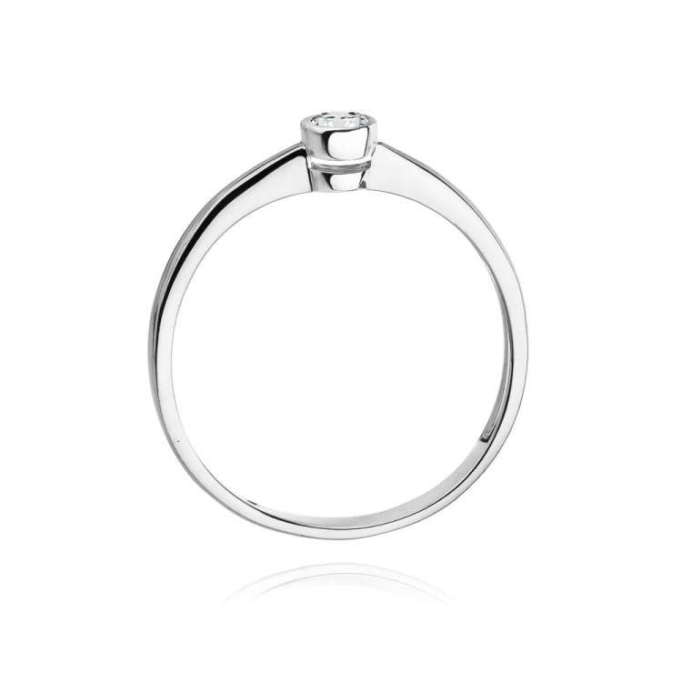 Pierścionek W0224 Diament 0,08ct białe złoto