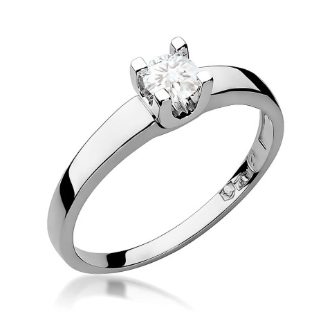 Pierścionek W0225B Diament Laboratoryjny 0,30ct białe złoto