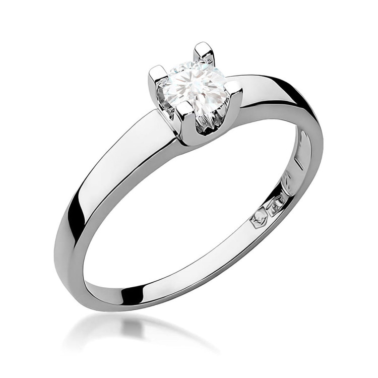 Pierścionek W0225B Diament Laboratoryjny 0,30ct białe złoto