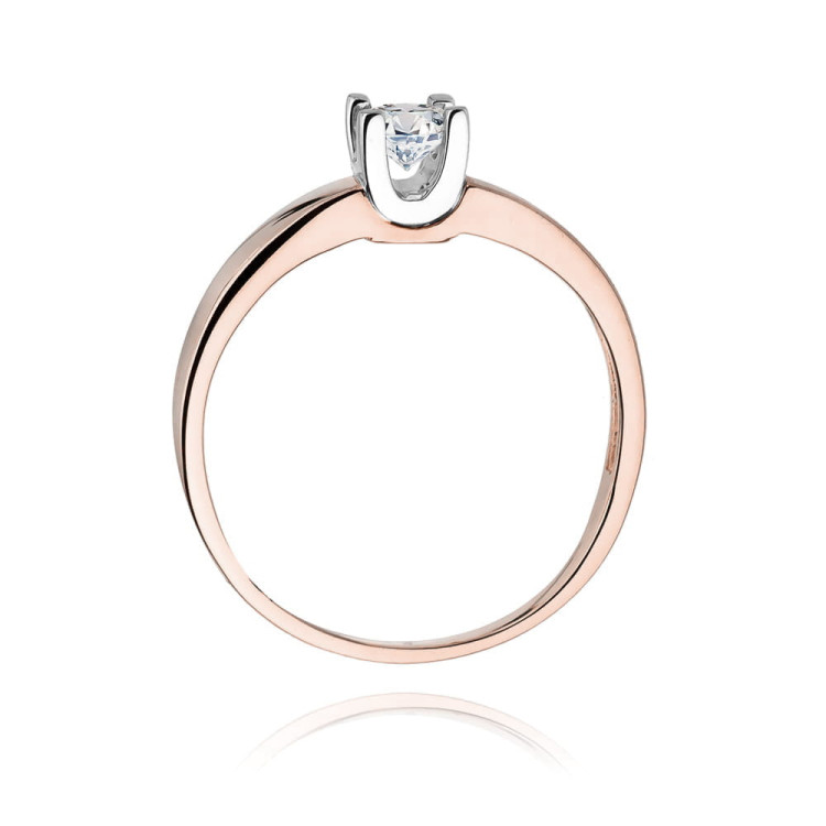 Pierścionek W0225B Diament 0,30ct różowe złoto