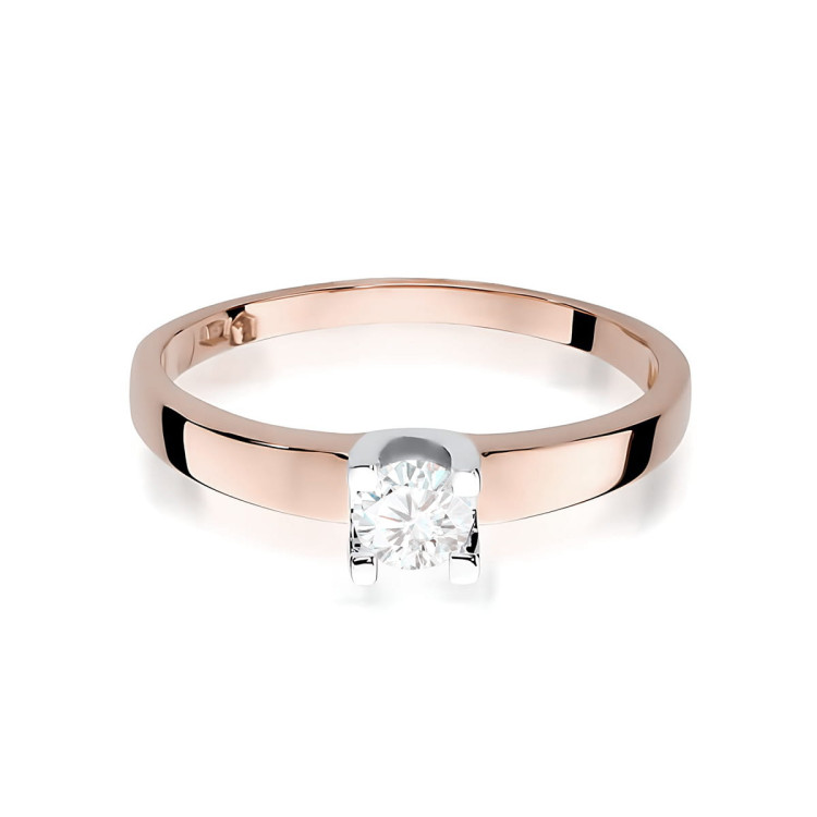 Pierścionek W0225B Diament 0,30ct różowe złoto