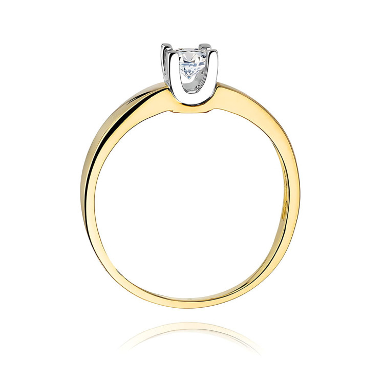 Pierścionek W0225B Diament 0,30ct żółte złoto