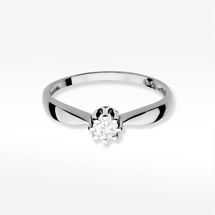 Pierścionek W0228 Diament Laboratoryjny 0,20ct białe złoto