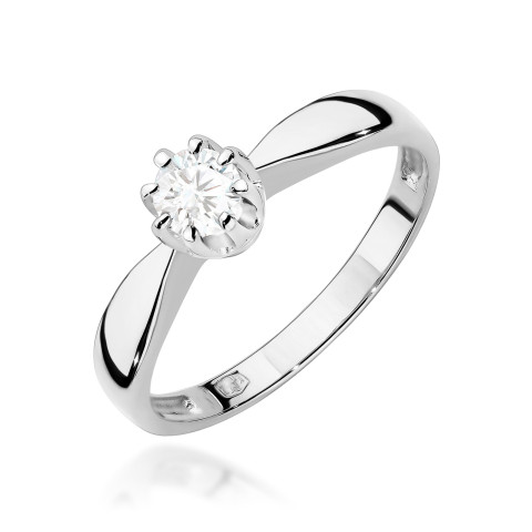 Pierścionek W0228 Diament Laboratoryjny 0,25ct białe złoto