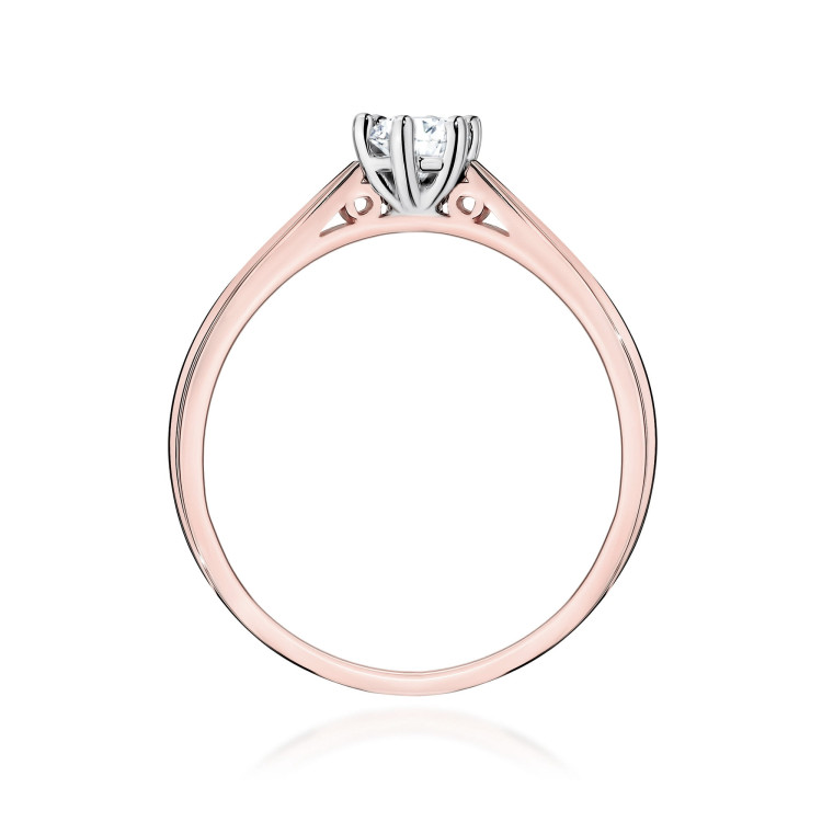 Pierścionek W0229B Diament 0,30ct różowe złoto