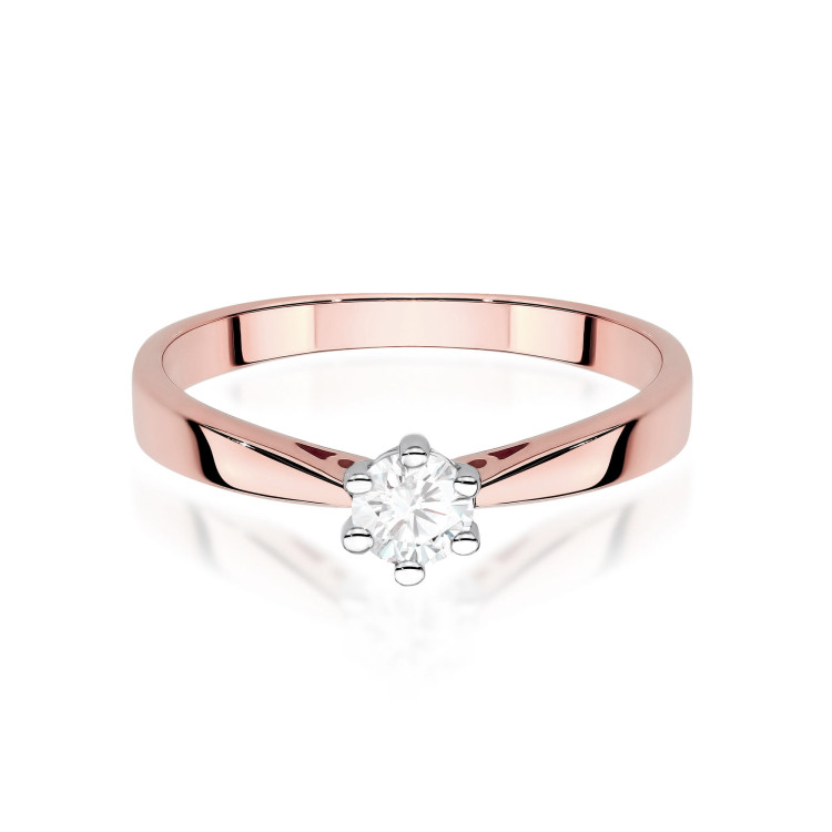 Pierścionek W0229B Diament 0,30ct różowe złoto