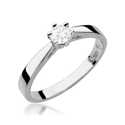 Pierścionek W0229B Diament Laboratoryjny 0,25ct białe złoto