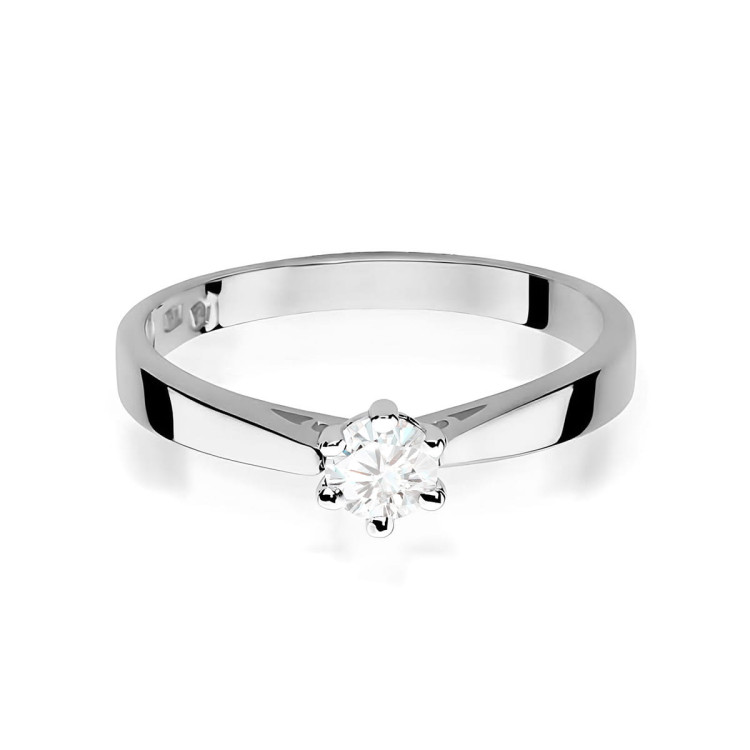 Pierścionek W0229B Diament Laboratoryjny 0,20ct białe złoto