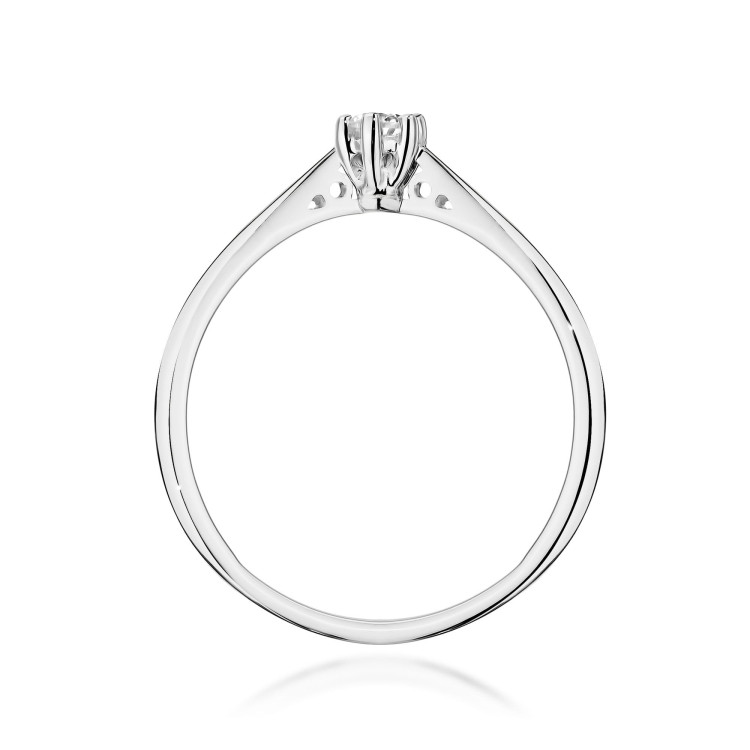 Pierścionek W0229 Diament 0,12ct białe złoto