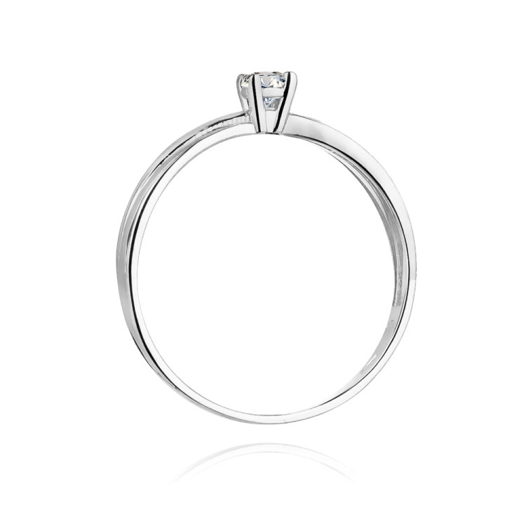 Pierścionek W0230 Diament 0,08ct białe złoto