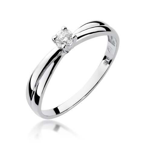 Pierścionek W0230 Diament 0,08ct białe złoto