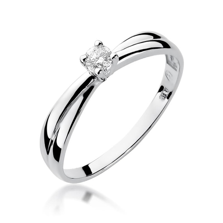 Pierścionek W0230 Diament 0,08ct białe złoto