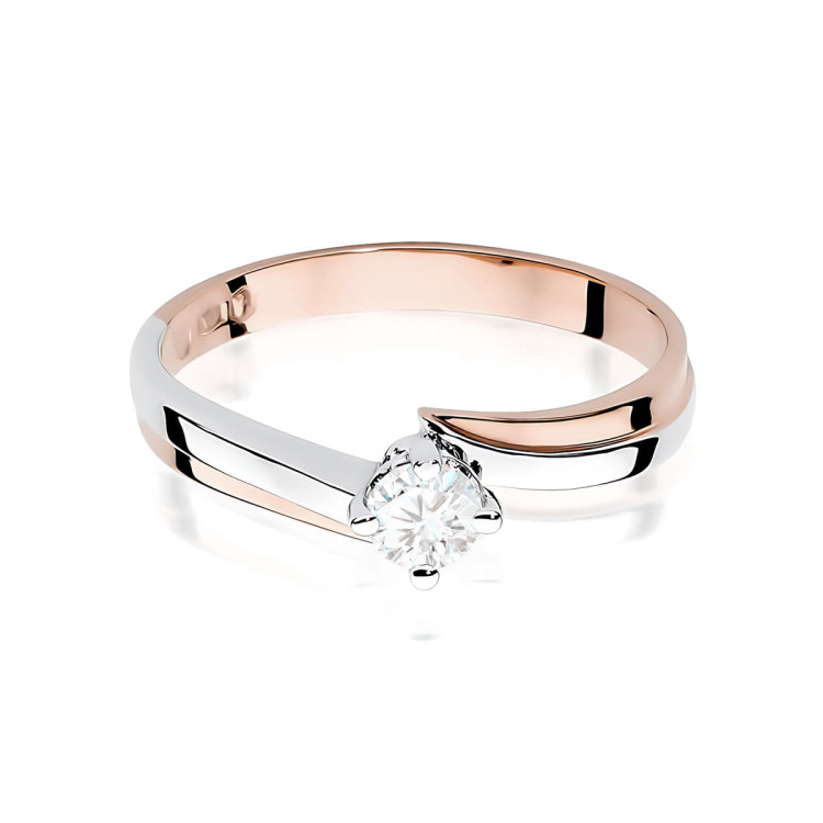 Pierścionek W0231B Diament 0,30ct różowe złoto