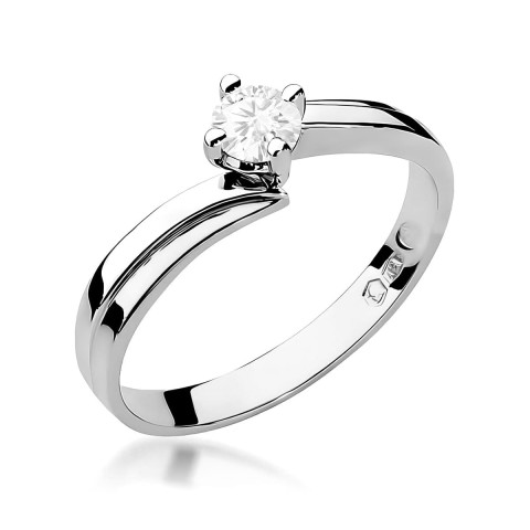 Pierścionek W231B Diament Laboratoryjny 0,30ct białe złoto