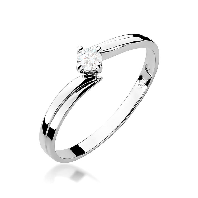Pierścionek W0231B Diament 0,30ct białe złoto