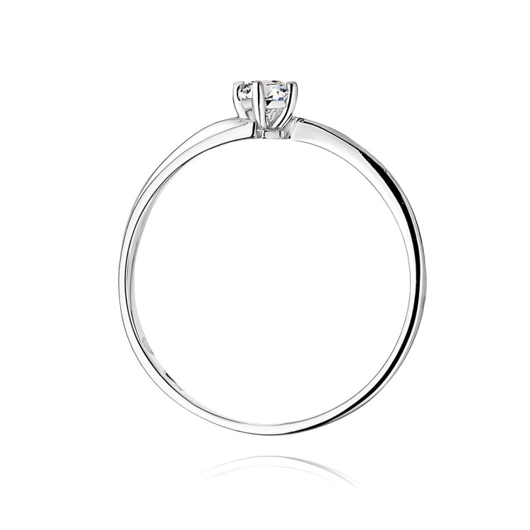 Pierścionek W0231 Diament 0,08ct białe złoto