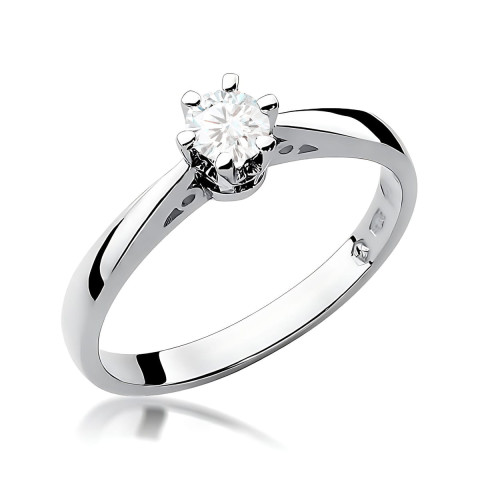 Pierścionek W0234 Diament Laboratoryjny 0,25ct białe złoto