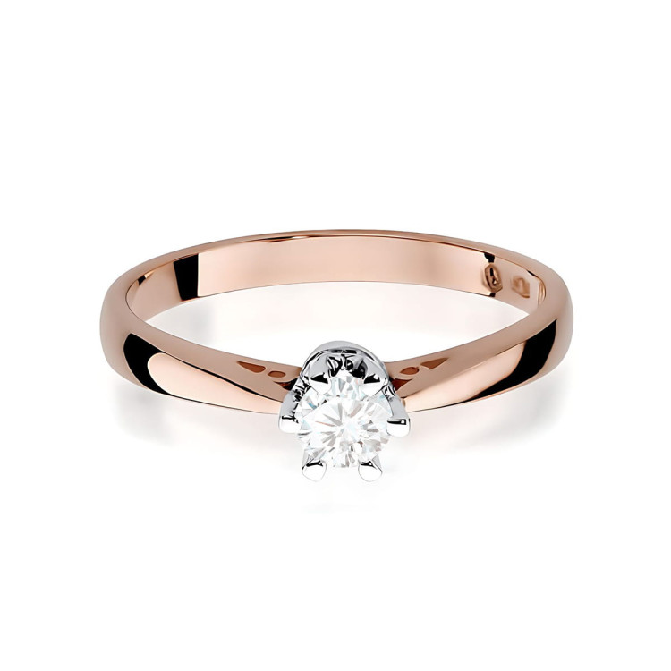 Pierścionek W0234 Diament 0,30ct różowe złoto