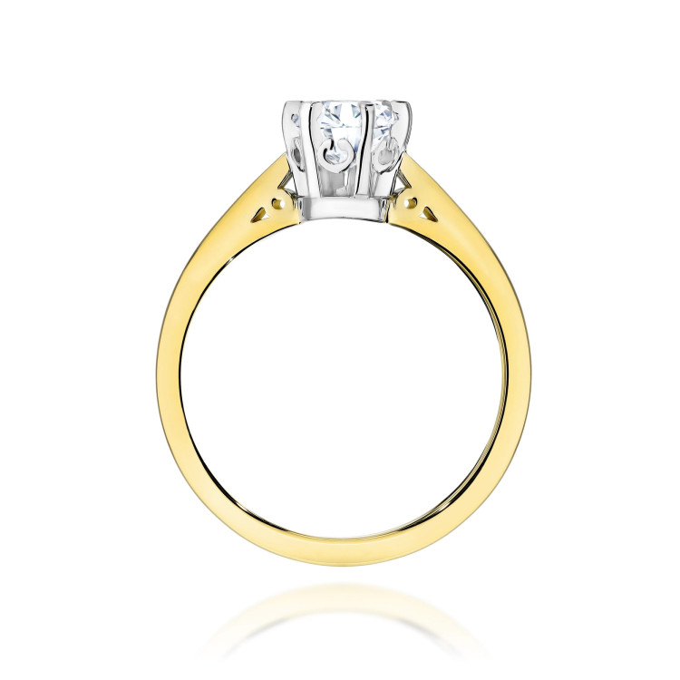 Pierścionek W0234 Diament 1,00ct żółte złoto