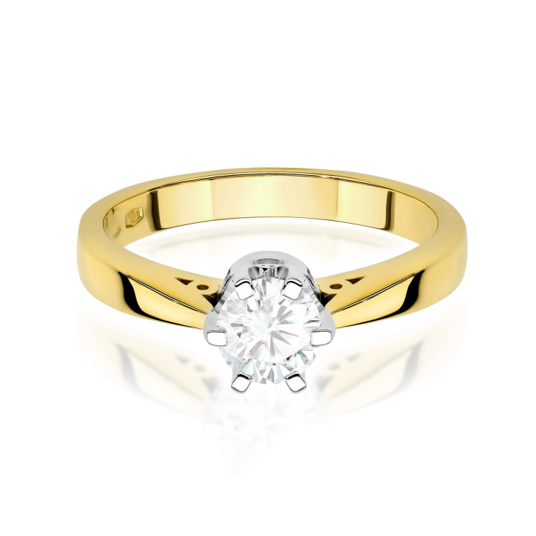 Pierścionek W0234 Diament 1,00ct żółte złoto