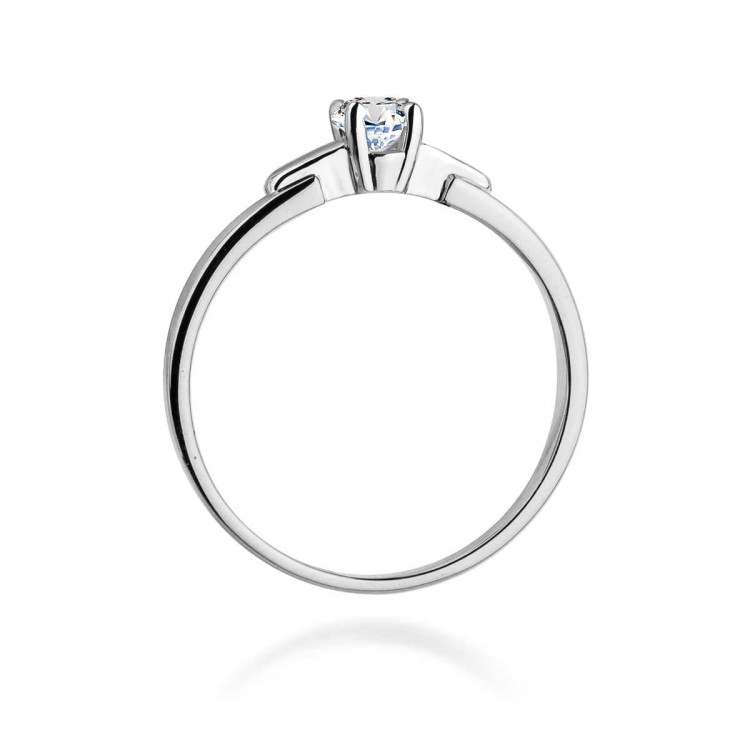 Pierścionek W0241 Diament Laboratoryjny 0,20ct białe złoto