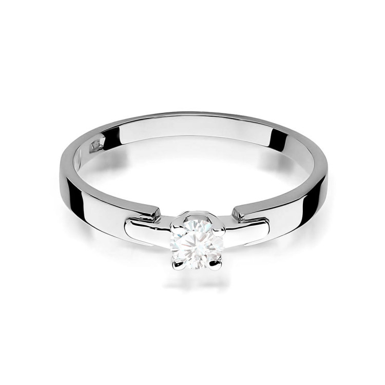 Pierścionek W0241 Diament Laboratoryjny 0,20ct białe złoto