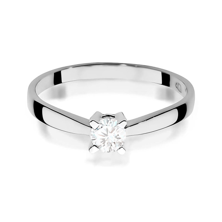 Pierścionek W0242 Diament Laboratoryjny 0,20ct białe złoto