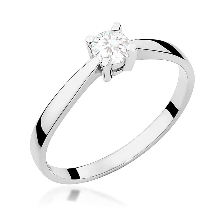 Pierścionek W0242 Diament Laboratoryjny 0,20ct białe złoto