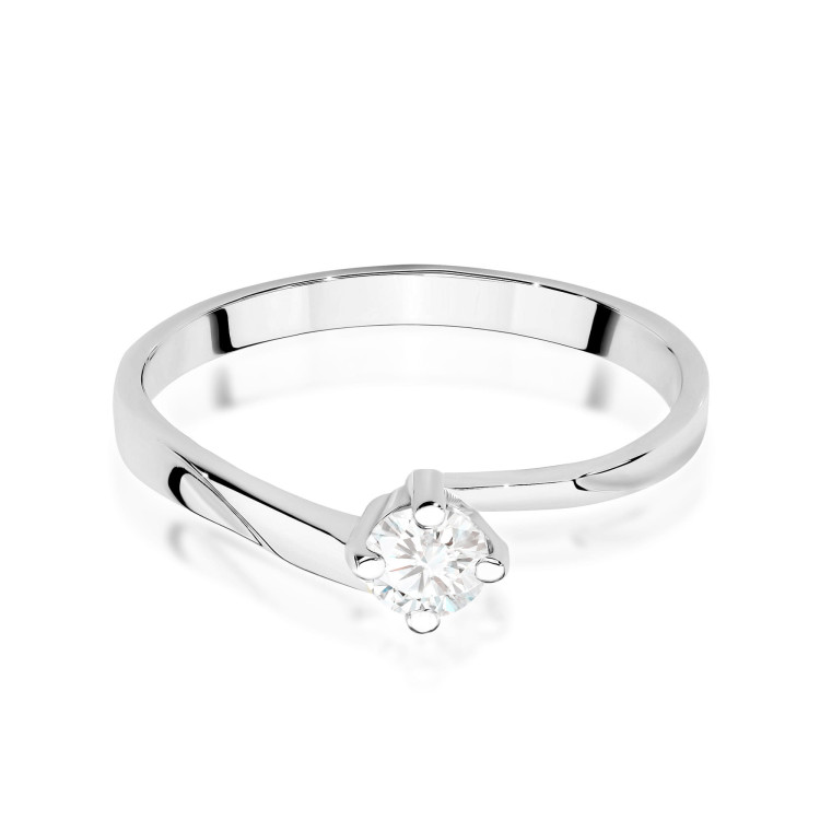 Pierścionek W0243 Diament Laboratoryjny 0,20ct białe złoto