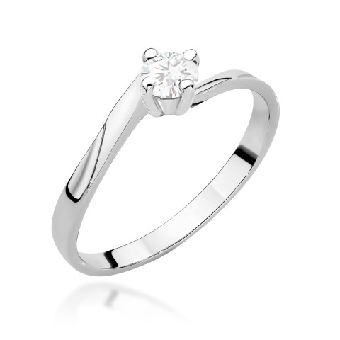 Pierścionek W0243 Diament Laboratoryjny 0,20ct białe złoto