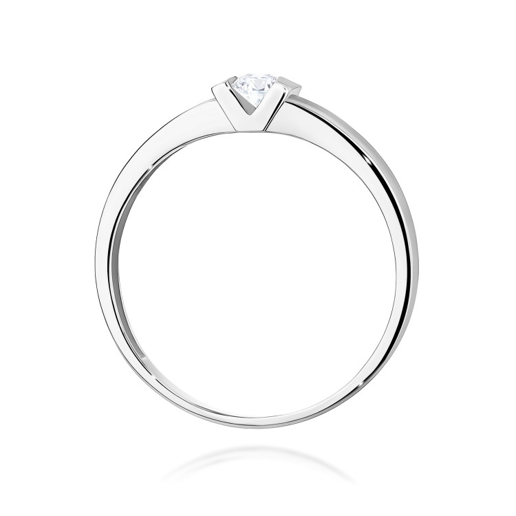 Pierścionek z białego złota z diamentem laboratoryjnym - próba 585 0,10CT w0249.B3.LDW.01